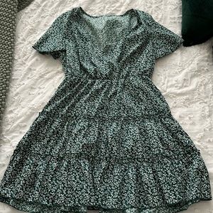 SHEIN green floral dress